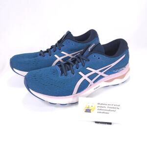 Asics Gel-Nimbus 24 Athletic Lace Up Running Shoes Womens Size 9 1012B199 Blue